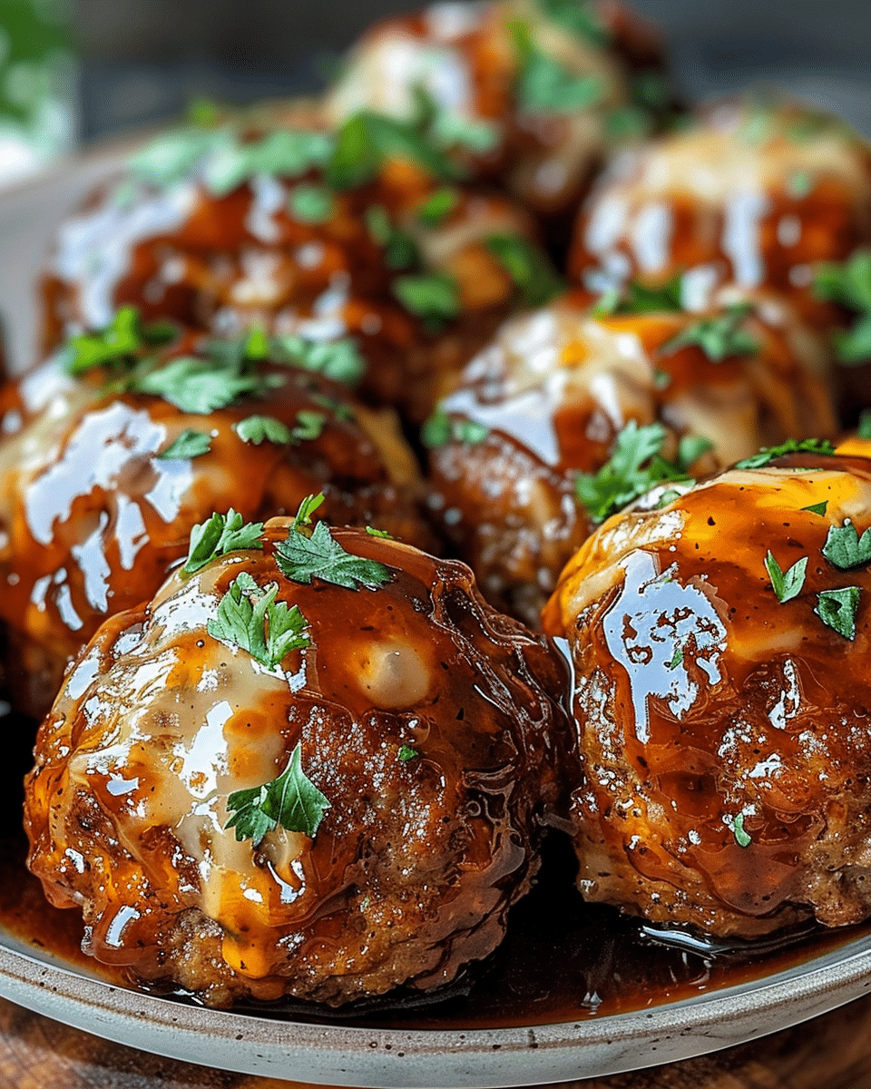 Baked Meatball School Lunch Ideas: Cheesy BBQ Meatball Bites