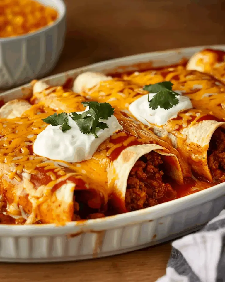 Beef Enchiladas with Flour Tortillas