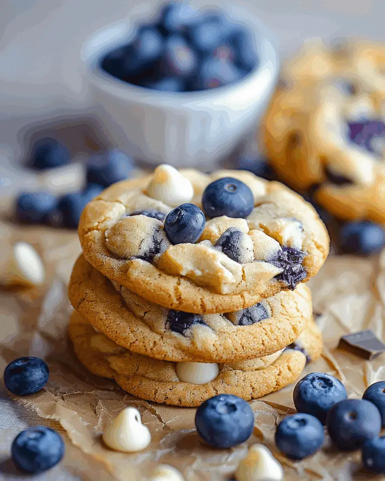 Blueberry White Chocolate Chip Cookies Recipe