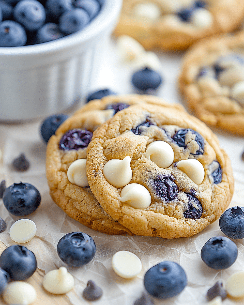 Blueberry White Chocolate Chip Cookies Recipe