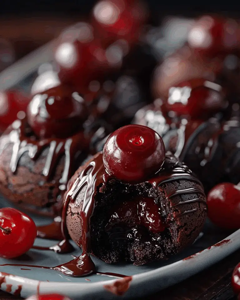 Boozy Chocolate Brownie Cherry Bombs
