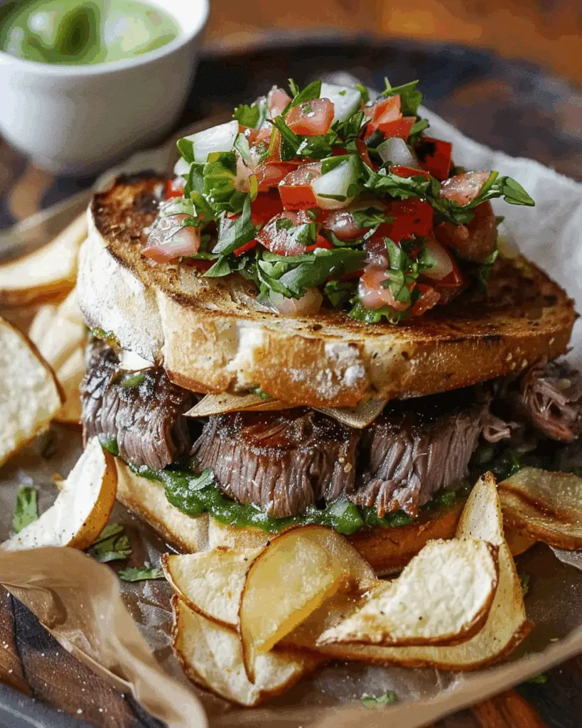 Carne Asada Torta with Roasted Poblano Salsa in 5 Simple Steps