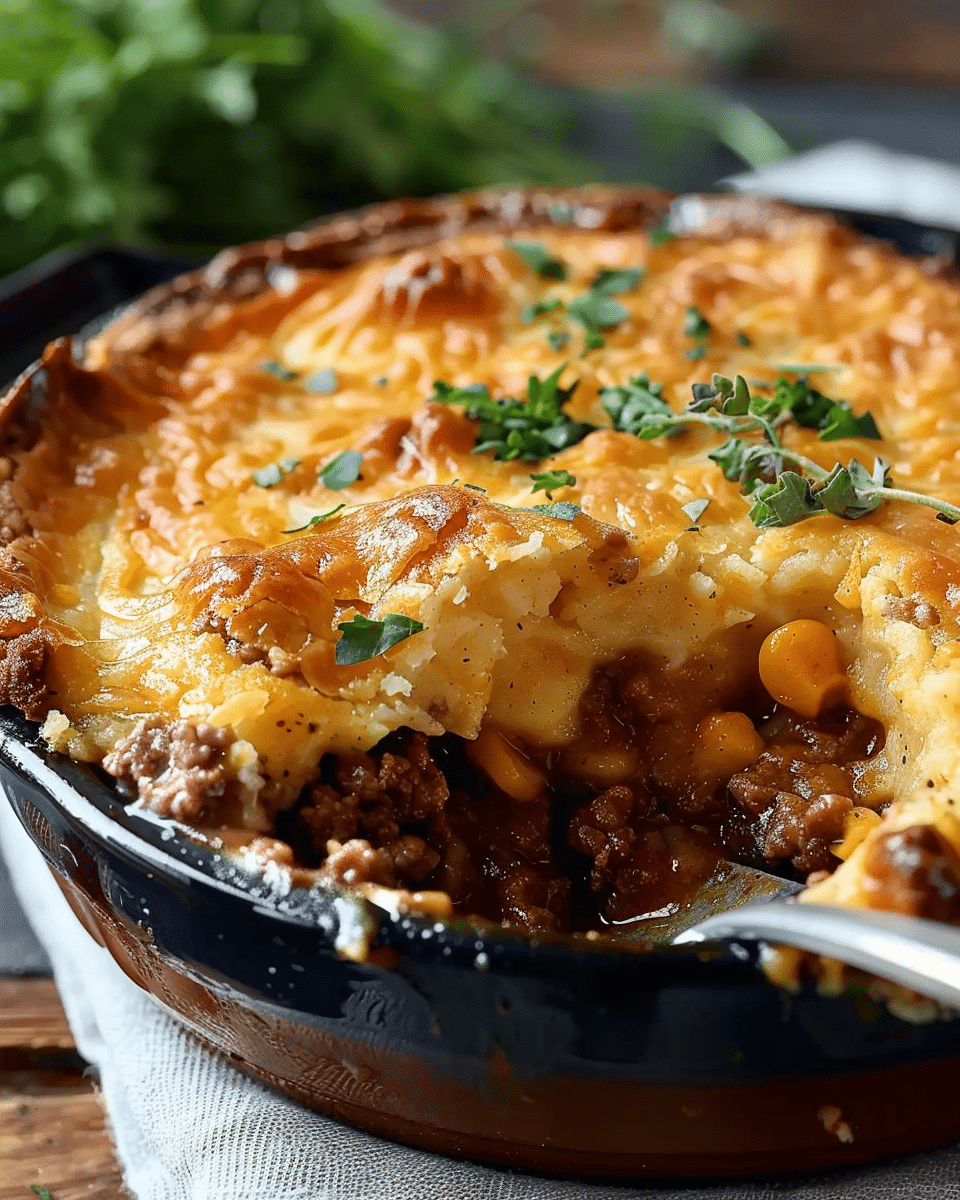 Cheddar Bay Ground Beef Cobbler