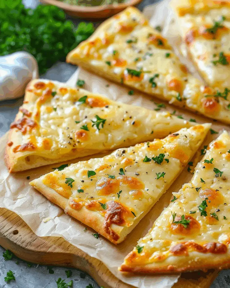 Cheesy Keto Garlic Flatbread (Low-Carb, Gluten-Free)