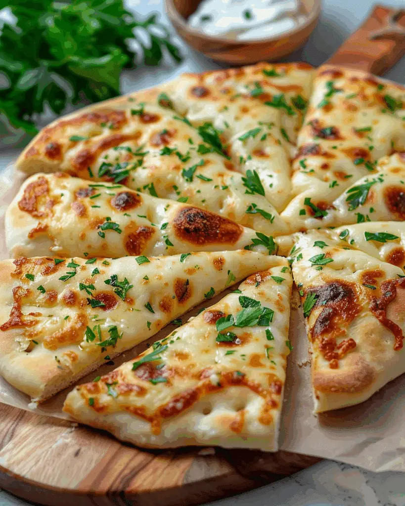 Cheesy Keto Garlic Flatbread (Low-Carb, Gluten-Free)