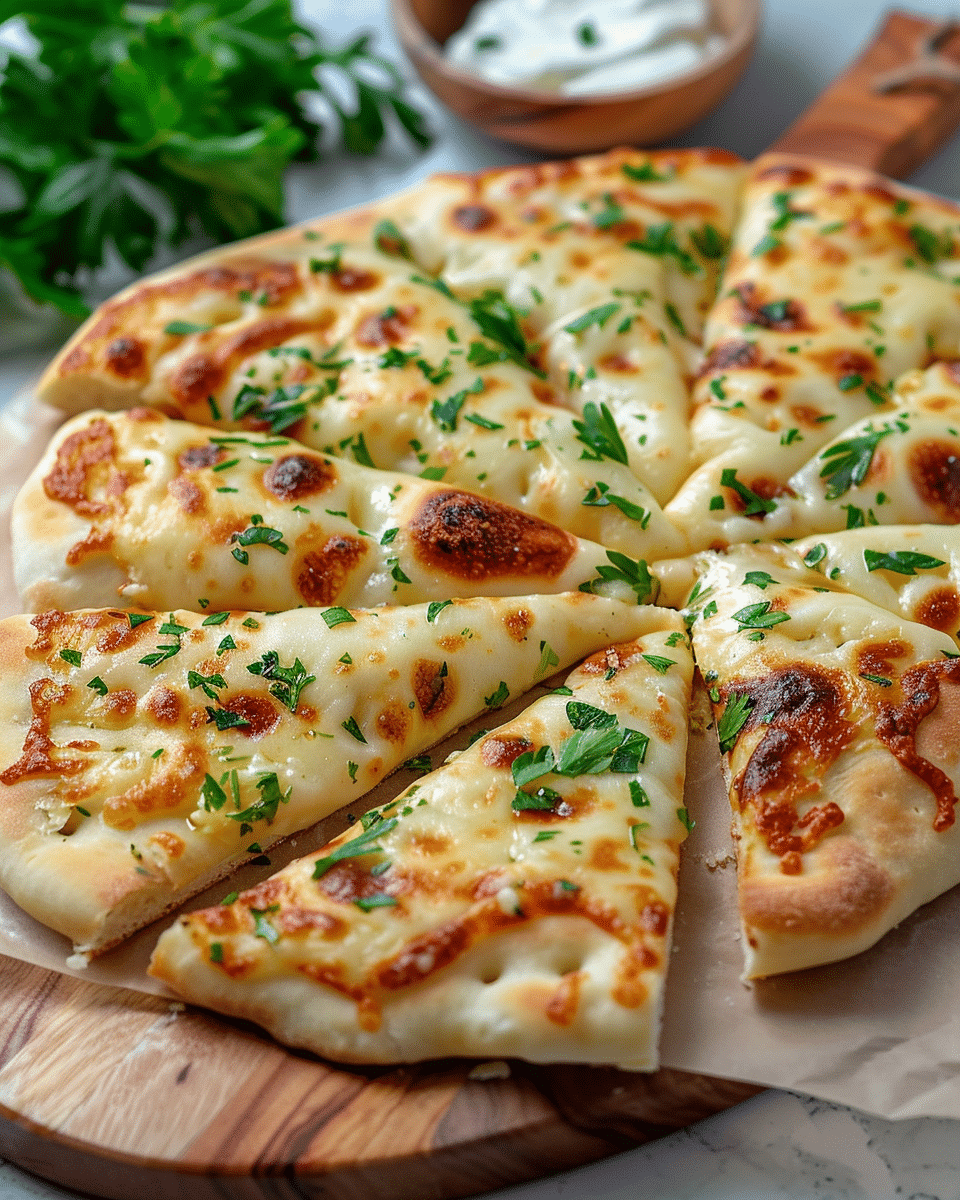 Cheesy Keto Garlic Flatbread (Low-Carb, Gluten-Free)