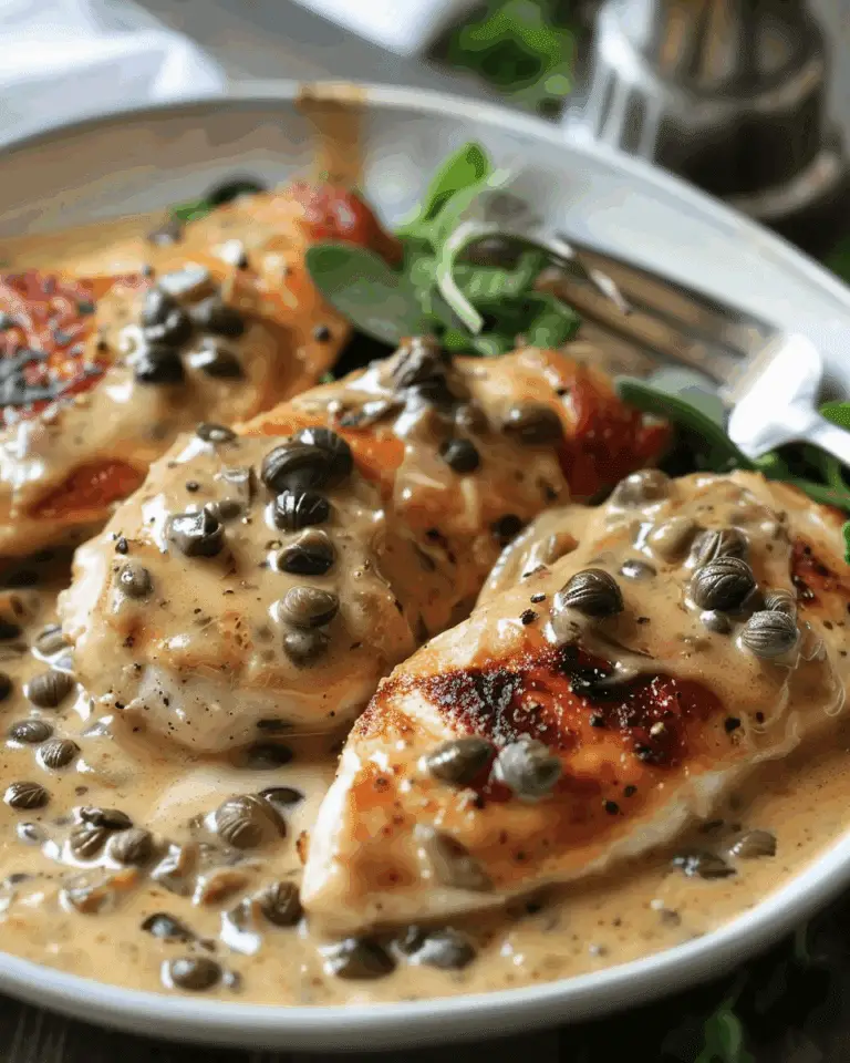 Chicken Breasts in Caper Cream Sauce