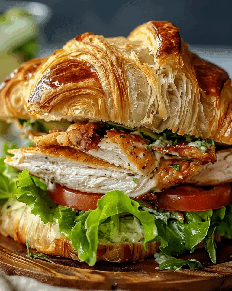 Chicken Caesar Croissant Sandwich