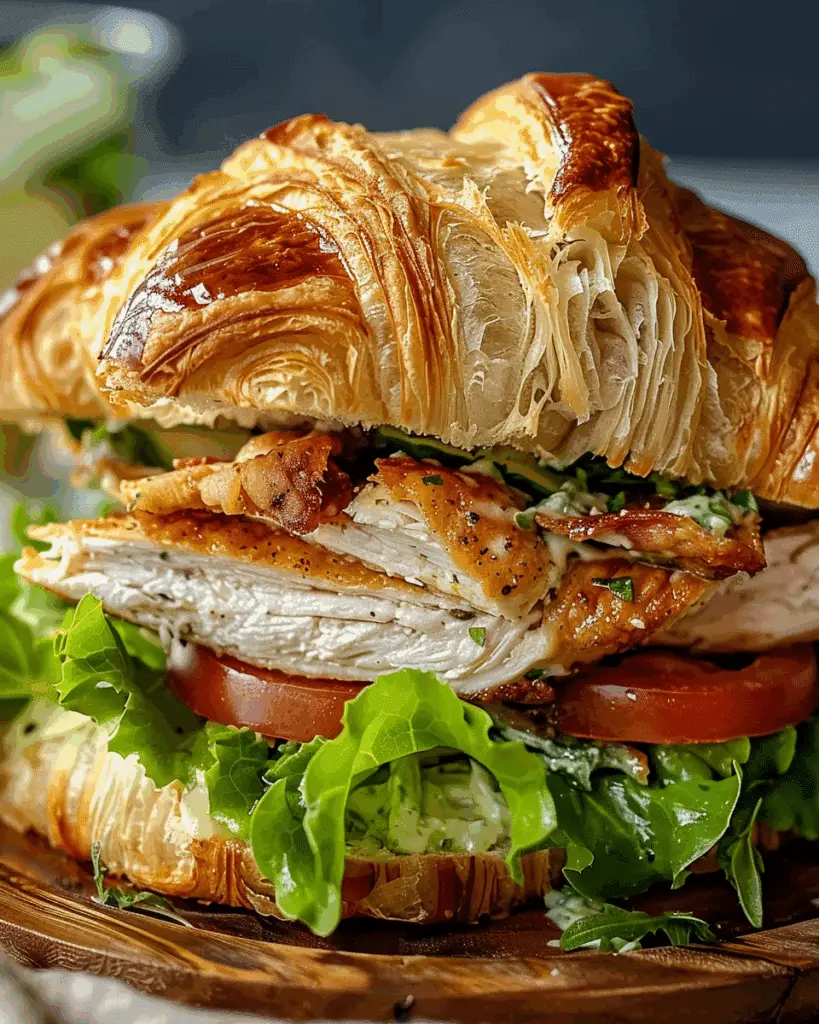 Chicken Caesar Croissant Sandwich