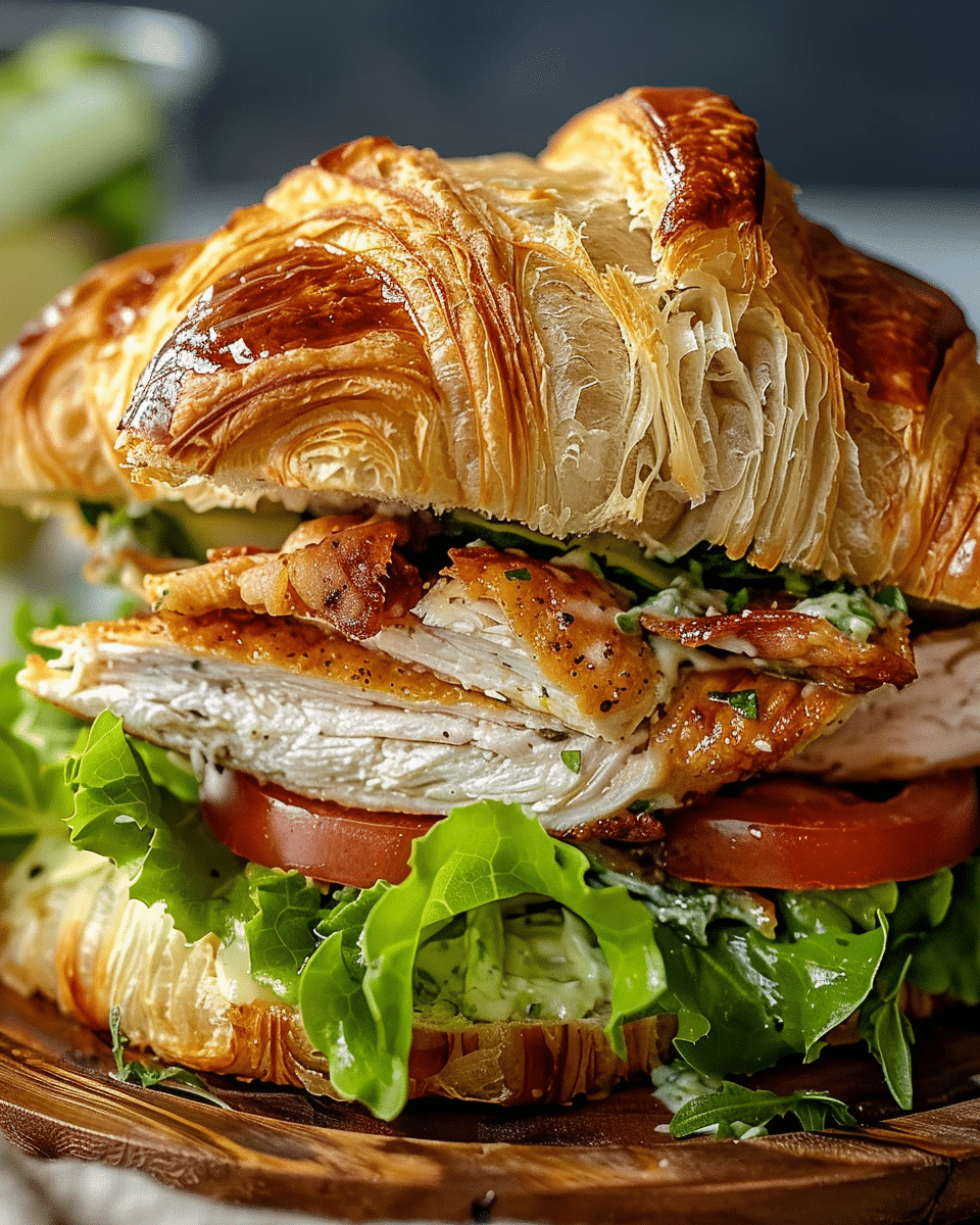 Chicken Caesar Croissant Sandwich