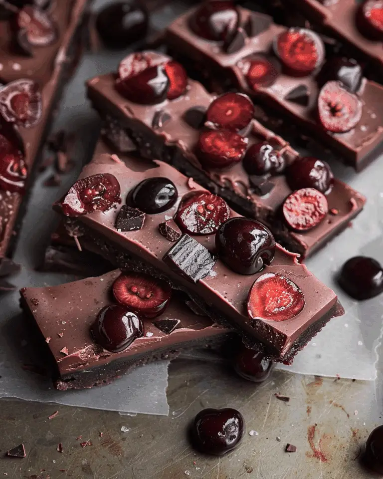 Chocolate Cherry Cookie Dough Bark