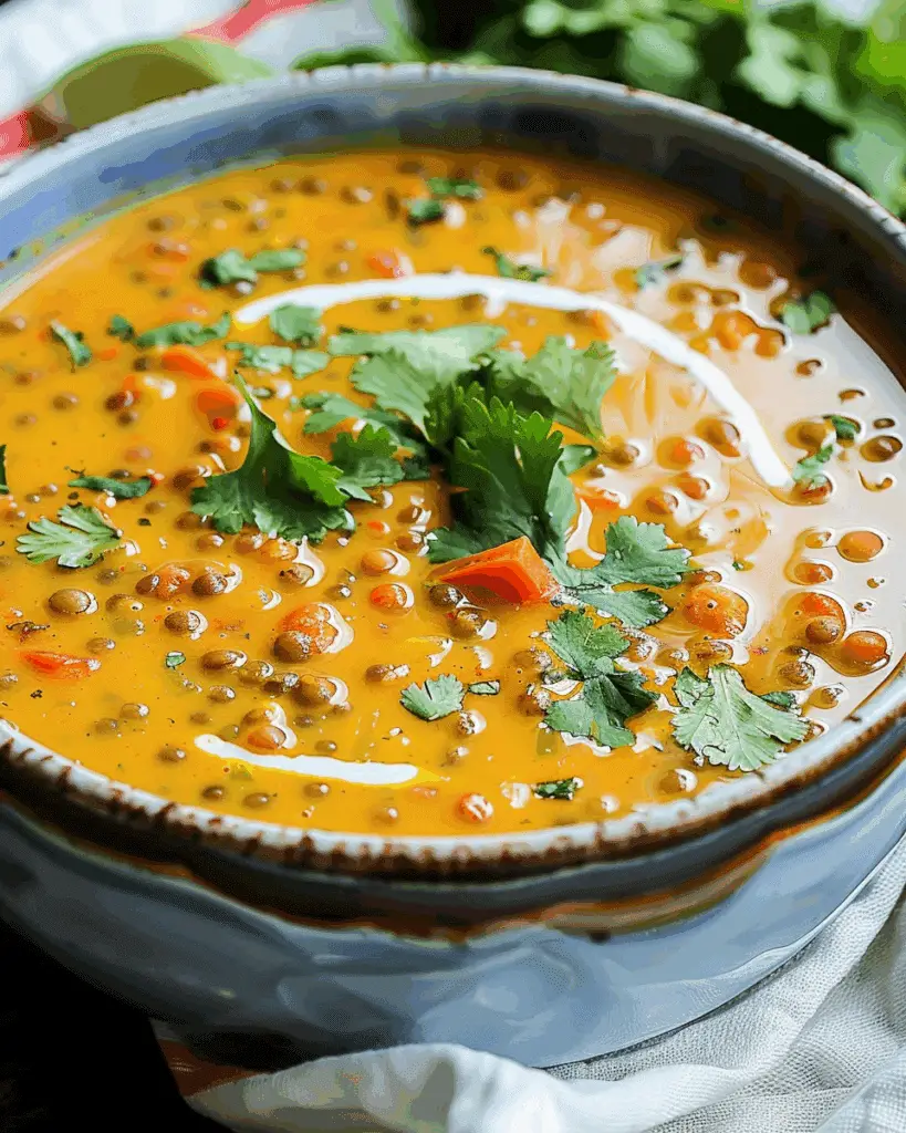 Creamy Coconut Curry Lentil Soup