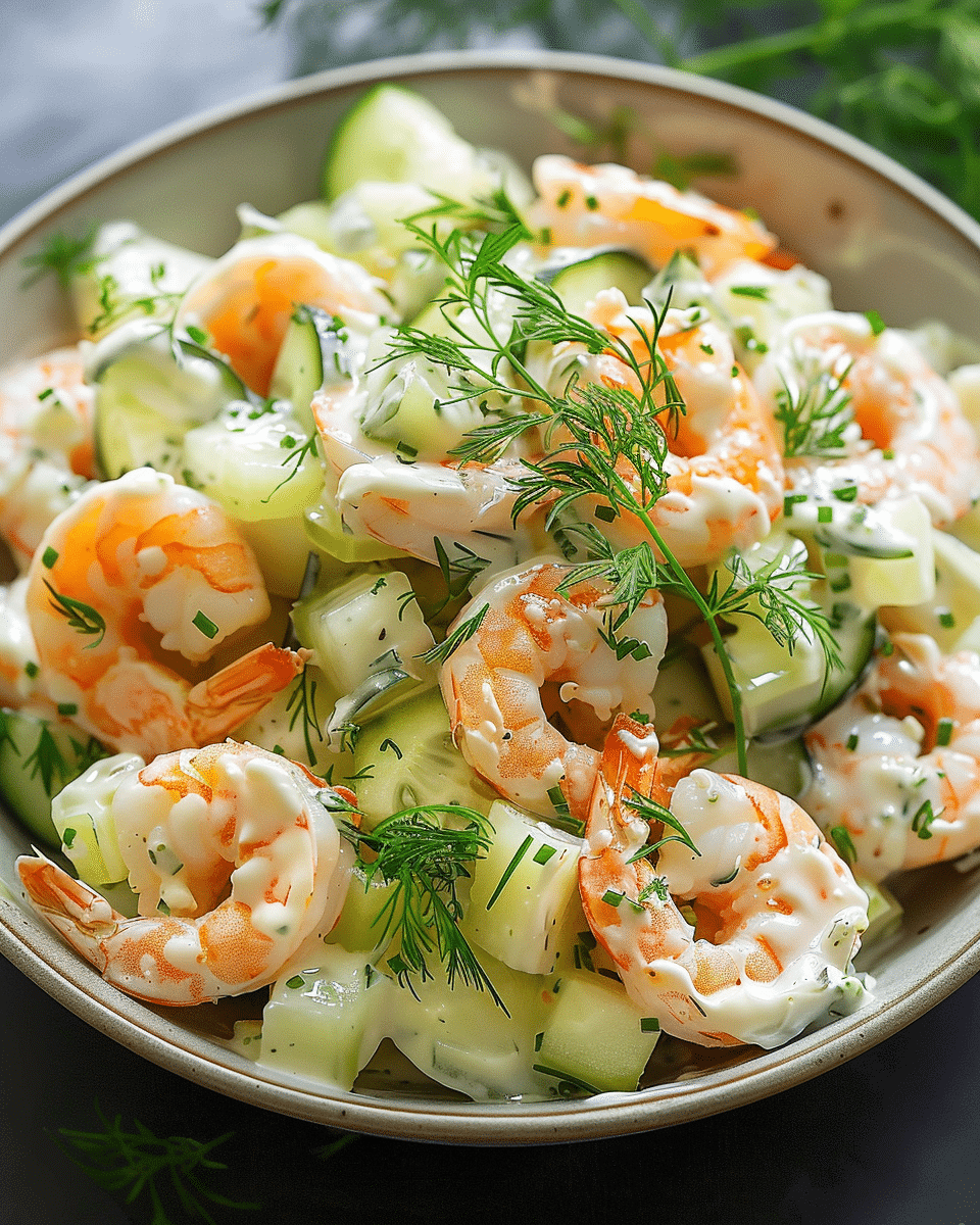 Creamy Cucumber Shrimp Salad for Summer Bliss