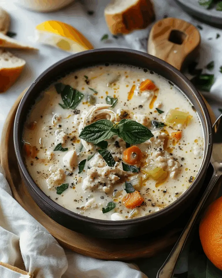 Creamy Italian Ground Chicken Soup