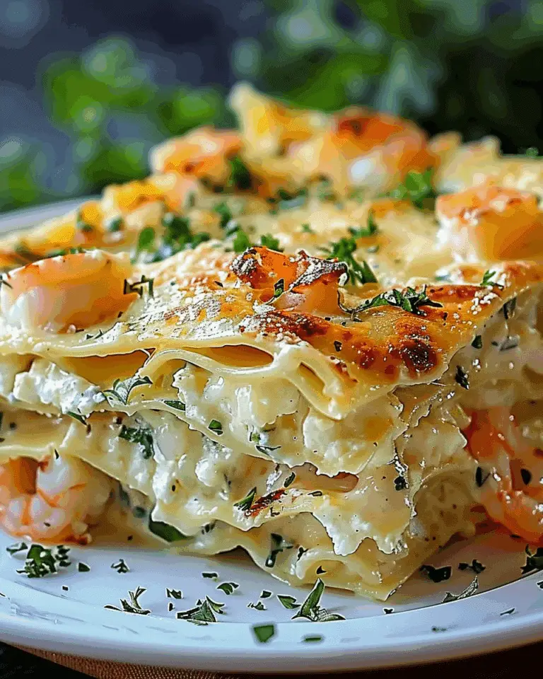 Creamy Shrimp Scampi Lasagna Recipe for Seafood Lovers