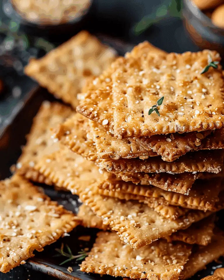 Crispy Keto Almond Flour Crackers – Perfect Low-Carb Snack