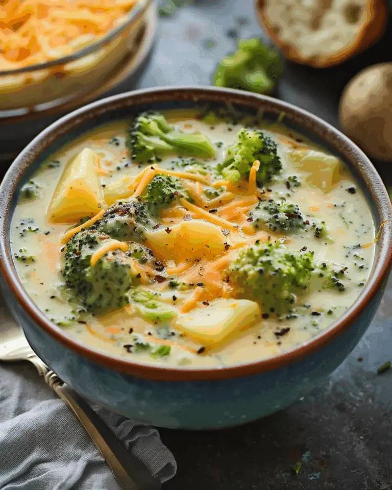 Crockpot Potato Broccoli Cheddar Soup