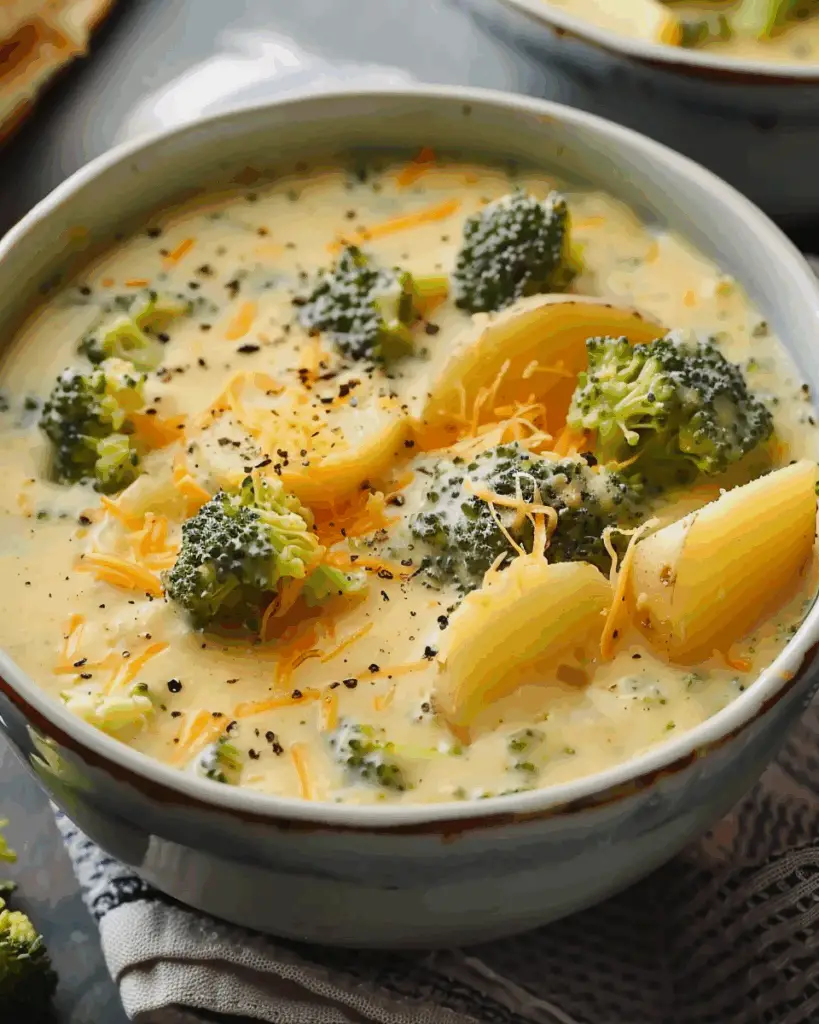 Crockpot Potato Broccoli Cheddar Soup