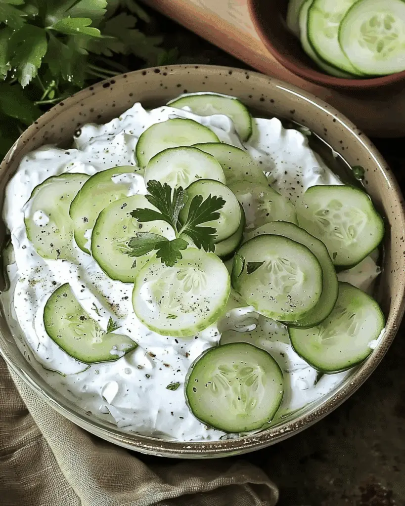 Cucumbers in Sour Cream