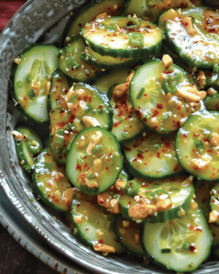 Cucumbers in Spicy Peanut Sauce
