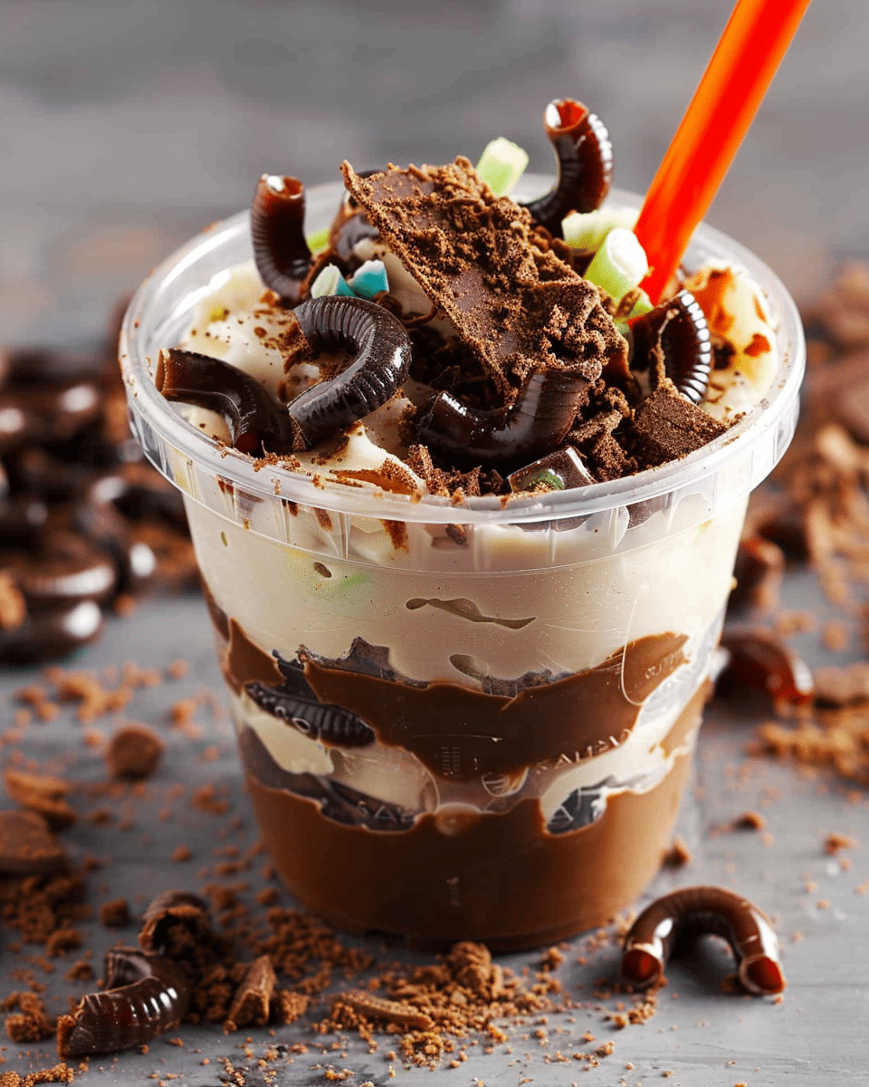 Dirt and Worms Pudding Cups
