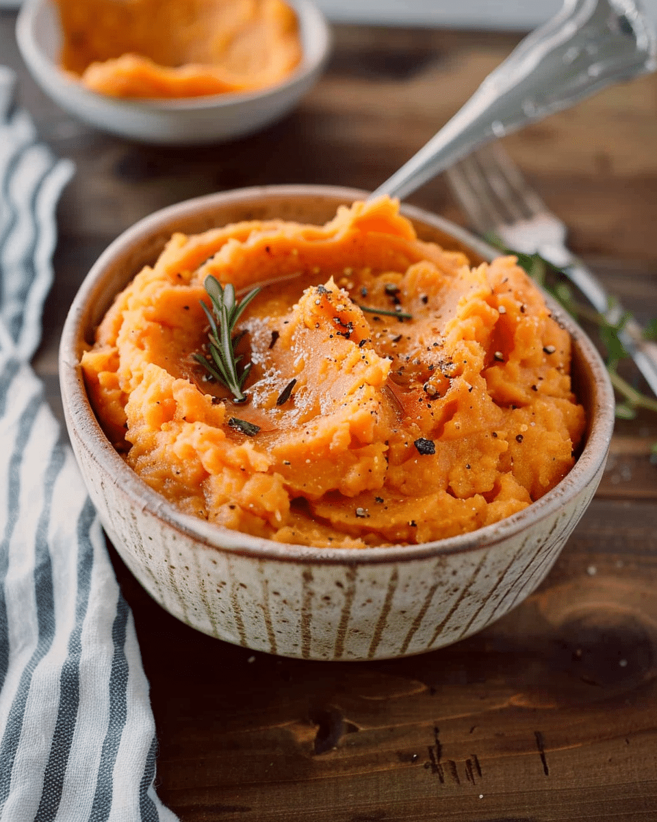Easy Mashed Sweet Potatoes Recipe