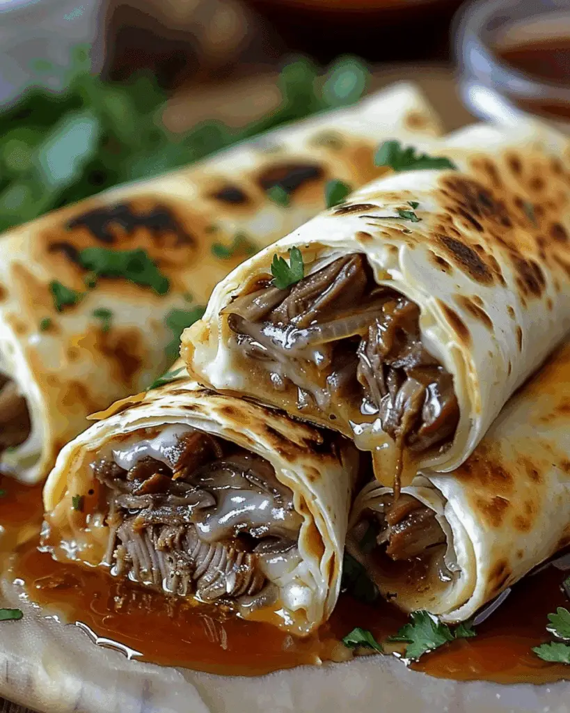 French Dip Tortilla Roll Ups