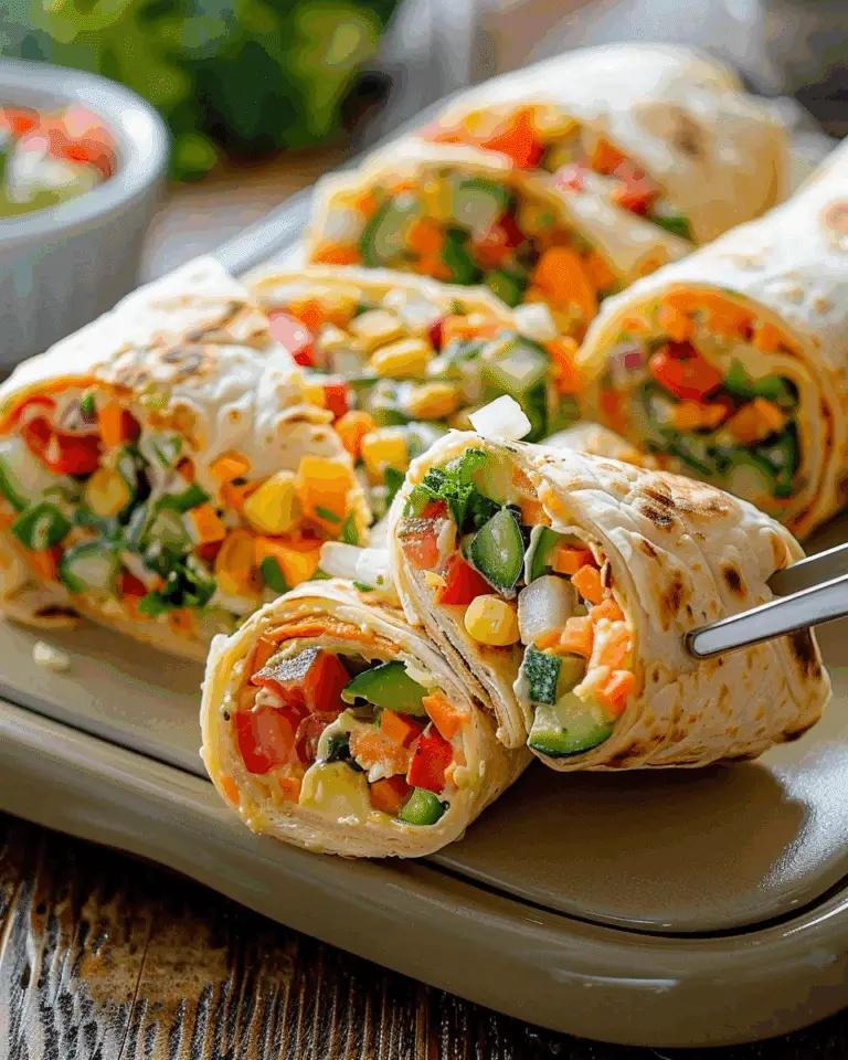 Fresh Vegetable Tortilla Roll Ups