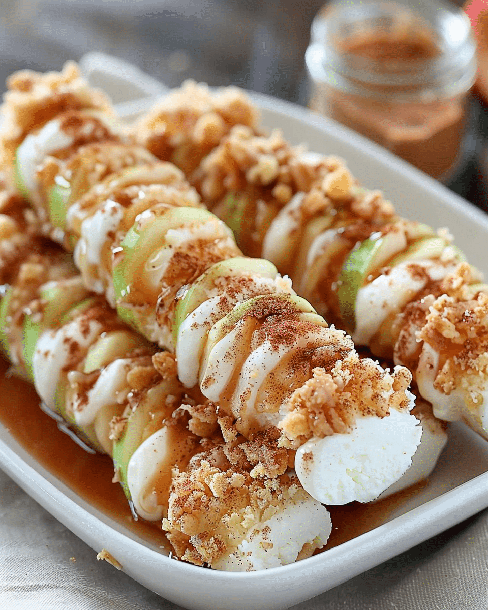 Frozen Yogurt Apple Cinnamon Sticks
