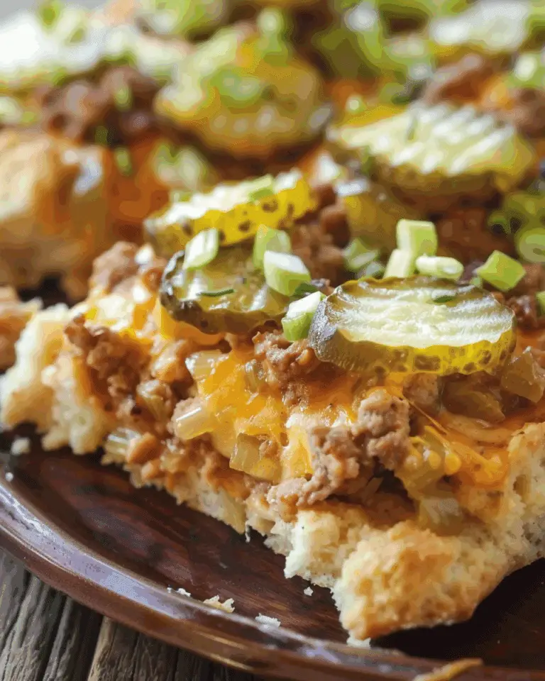 Hamburger Dill Pickle Biscuit Casserole