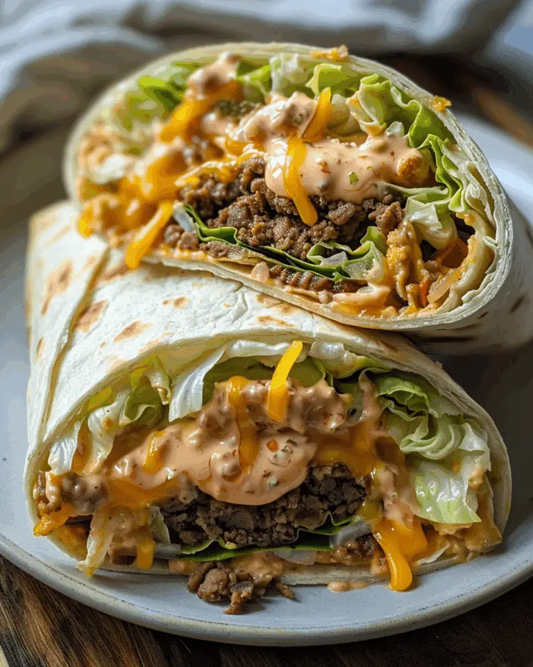 Homemade Big Mac Wraps With Special Sauce