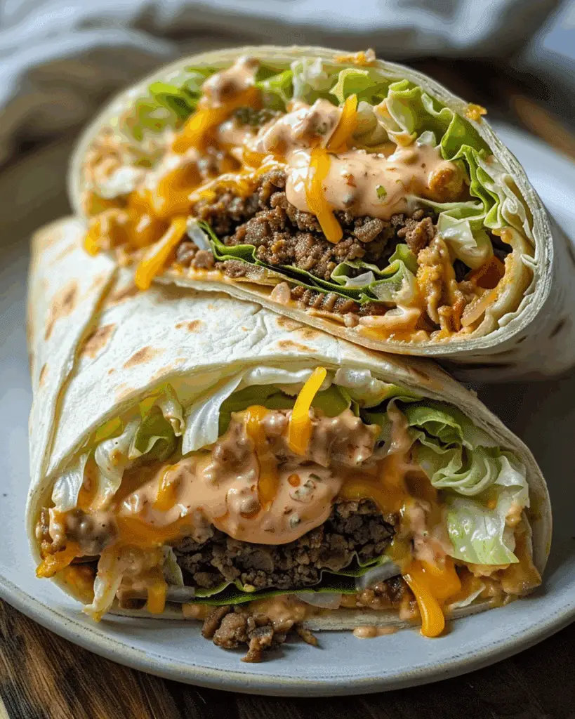 Homemade Big Mac Wraps With Special Sauce