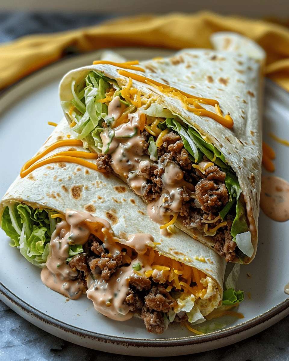 Homemade Big Mac Wraps With Special Sauce