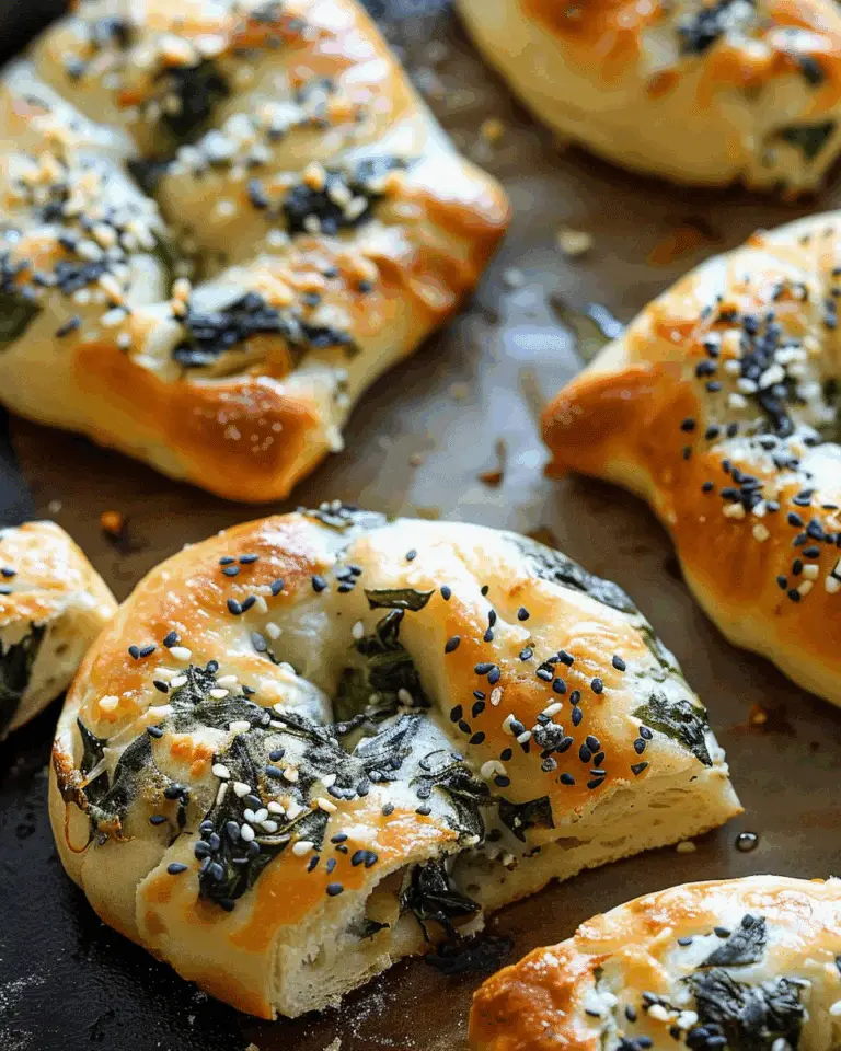 Spinach Cottage Cheese Flagels