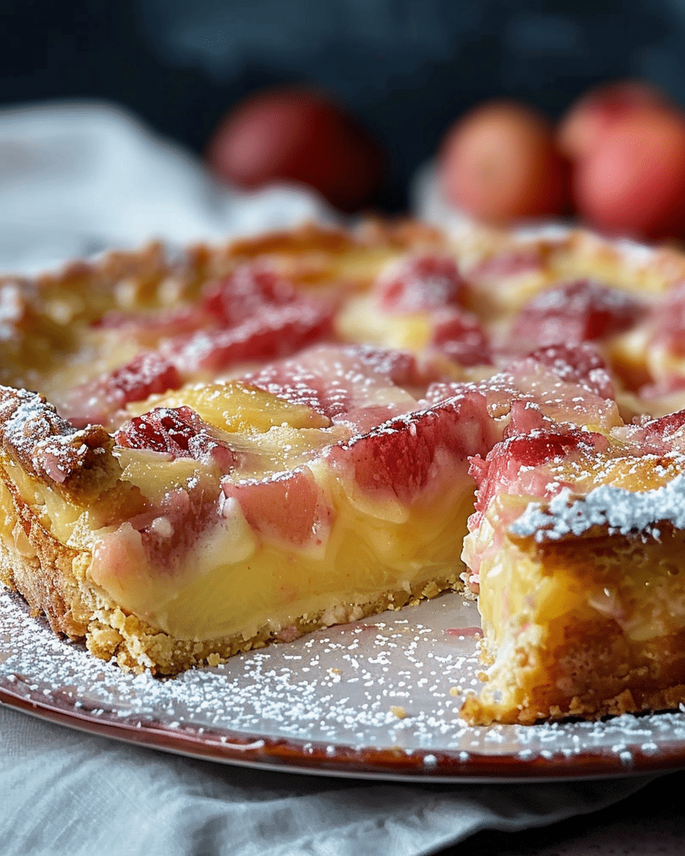 Irresistible Rhubarb Custard Kuchen: Creamy Tart Bake