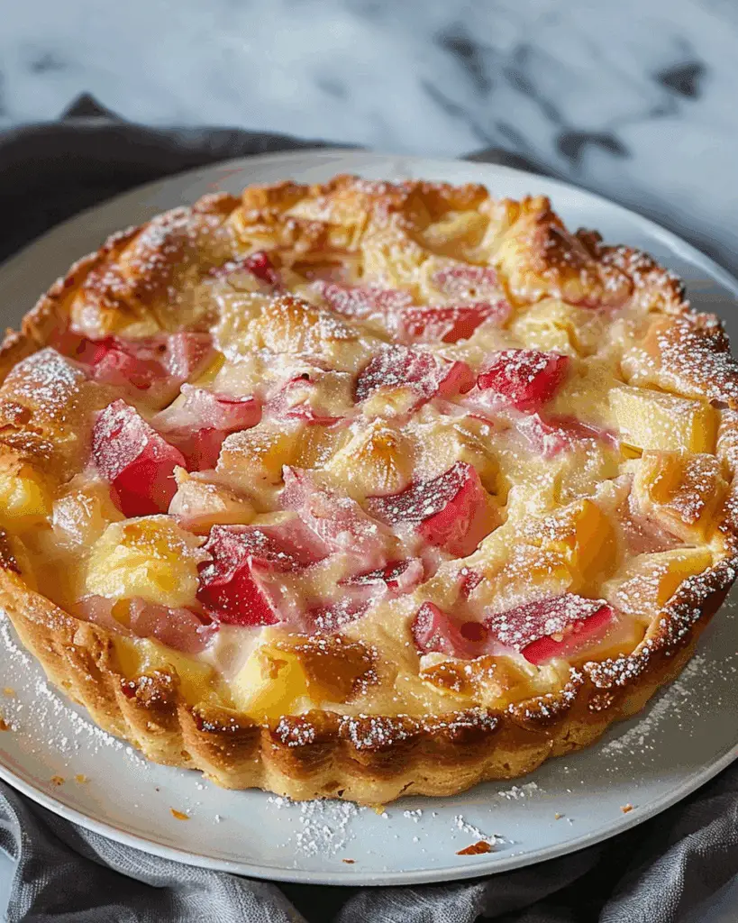 Irresistible Rhubarb Custard Kuchen: Creamy Tart Bake