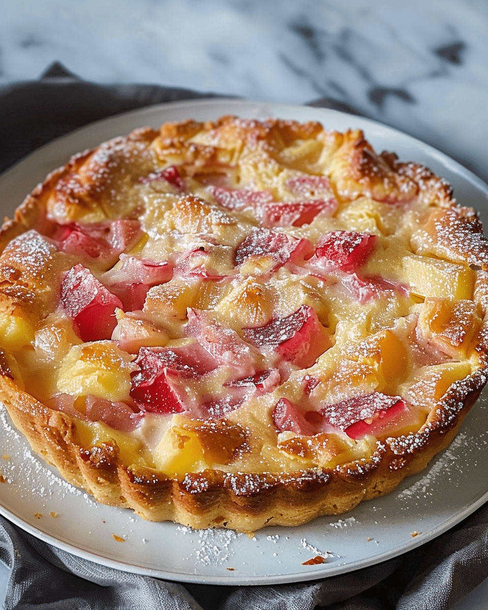 Irresistible Rhubarb Custard Kuchen: Creamy Tart Bake