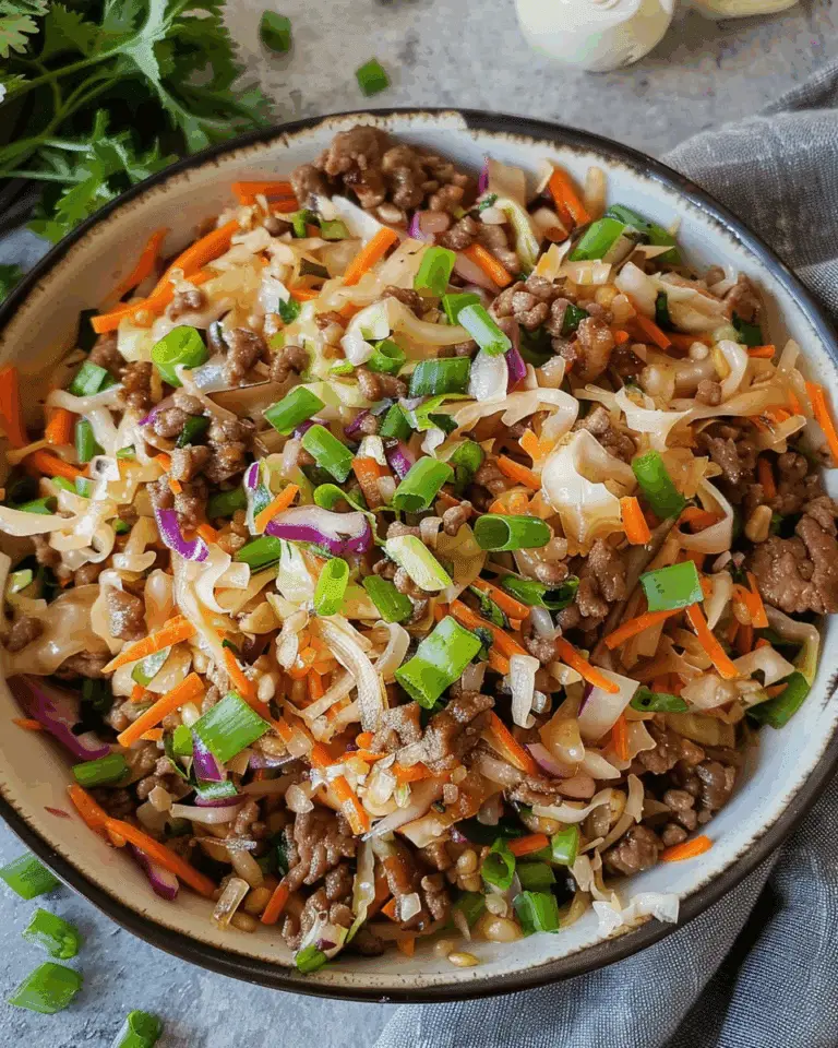 Keto Beef Egg Roll Slaw Recipe