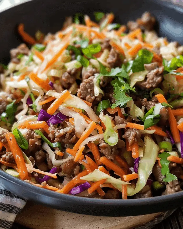Keto Beef Egg Roll Slaw Recipe
