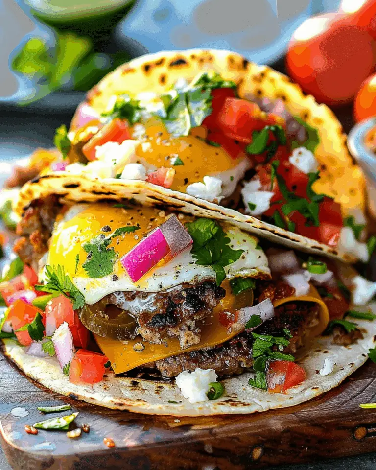 Keto Breakfast SmashBurger Tacos