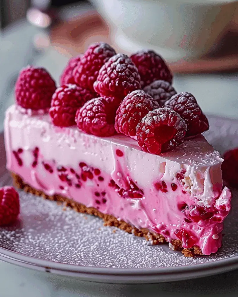 Luxurious Pink Velvet Raspberry Cheesecake