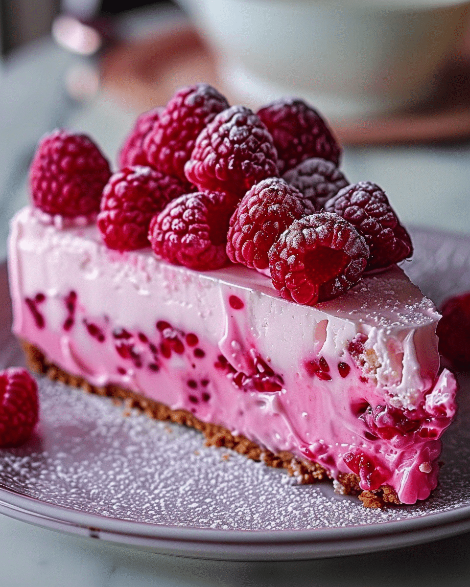 Luxurious Pink Velvet Raspberry Cheesecake