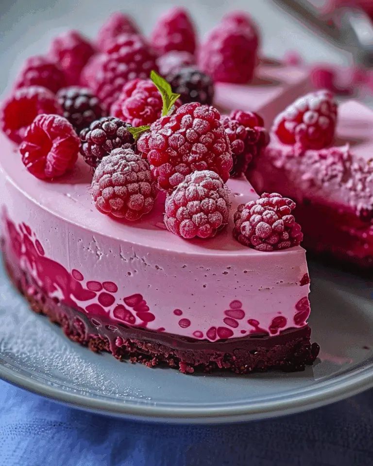 Luxurious Pink Velvet Raspberry Cheesecake