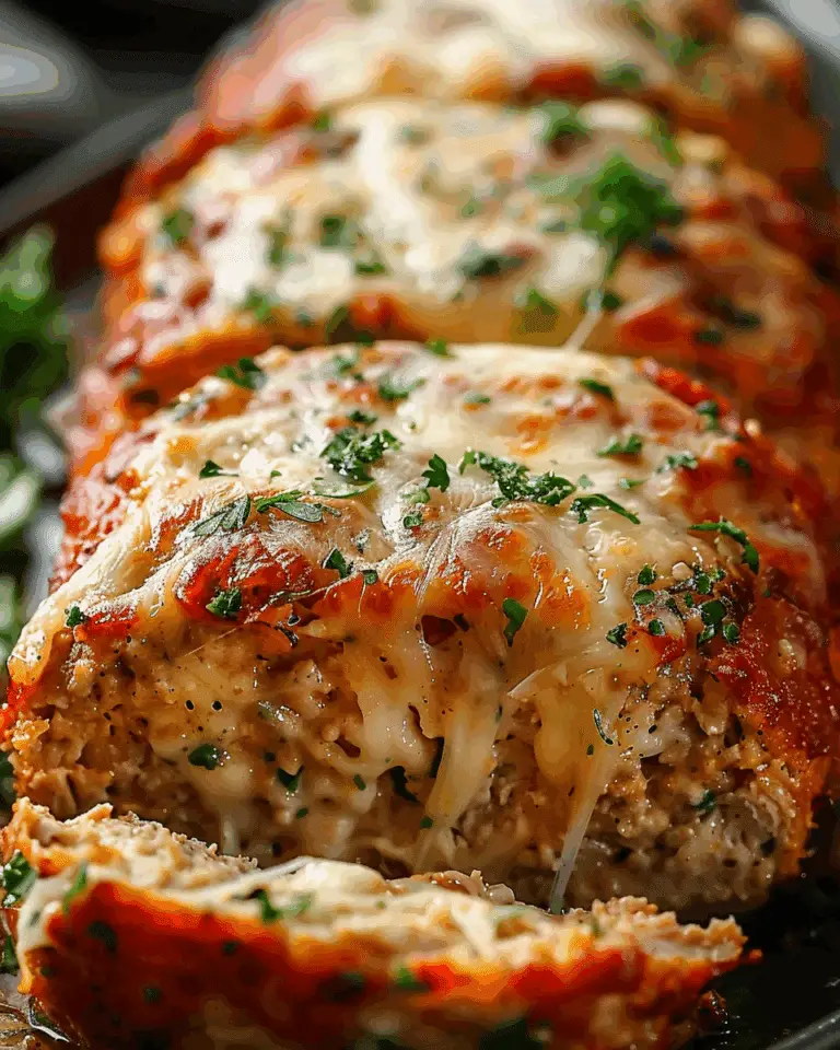 Melt-in-Your-Mouth Garlic Parmesan Chicken Meatloaf