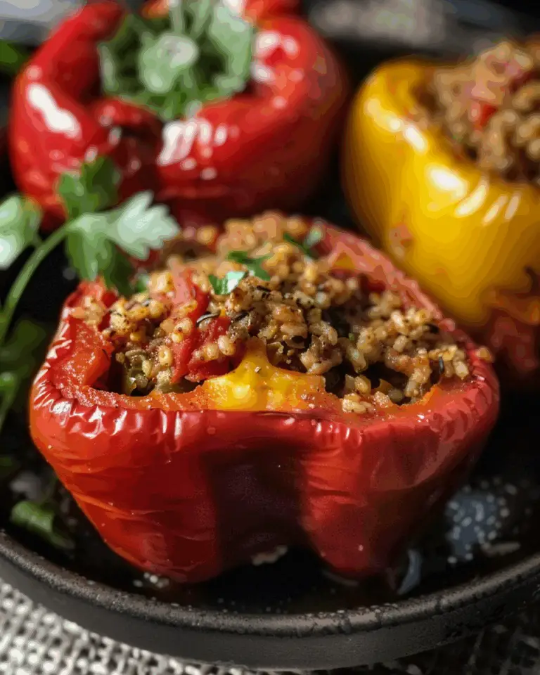 Millet and Beef Stuffed Peppers Recipe