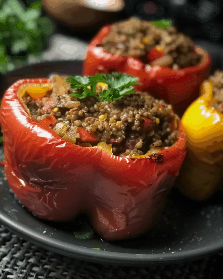 Millet and Beef Stuffed Peppers Recipe