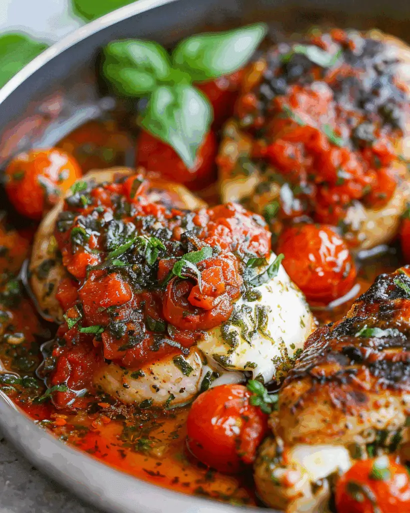 Mozzarella-Stuffed Chicken Pomodoro