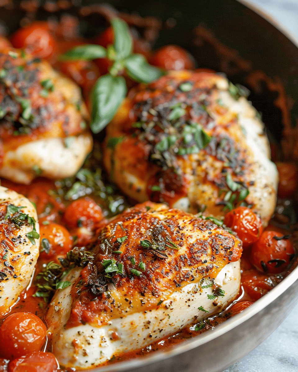 Mozzarella-Stuffed Chicken Pomodoro