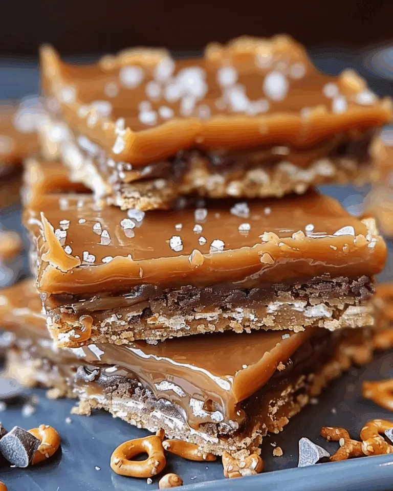 No-Bake Salted Caramel Pretzel Bars