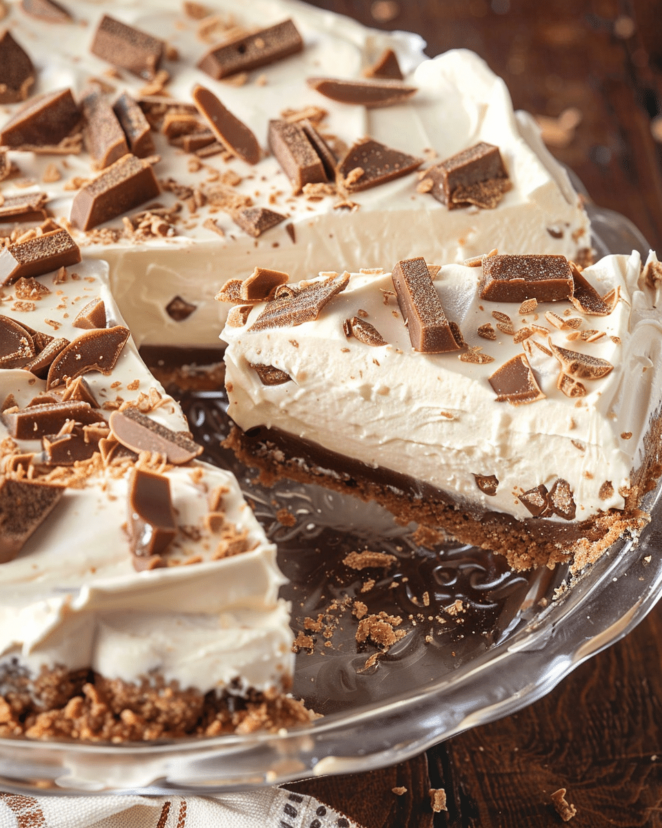 No-Bake Toffee Cheesecake Pie